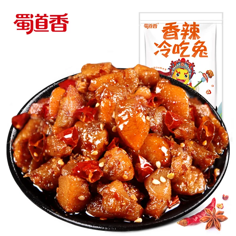 ShuDaoXiang 100 г в упаковке 160 пакетов в коробке длинные острые закуски из кроличьего мяса