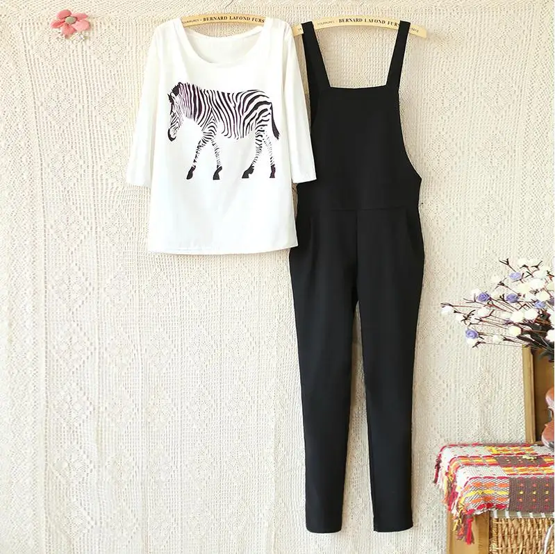Maternity-zebra-print-long-sleeved-overalls-suit-plus-care