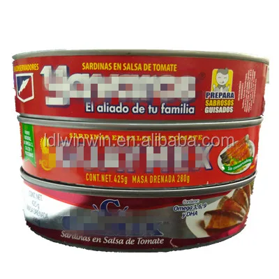 
425G CANNED SARDINE IN TOMATO SAUCE IN OVAL CAN FOR SOUTH AMERICA MARKET 