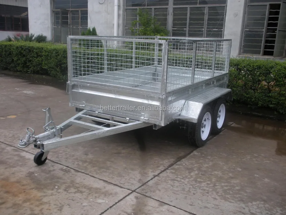 dual axle transportation  utility mesh cage trailer
