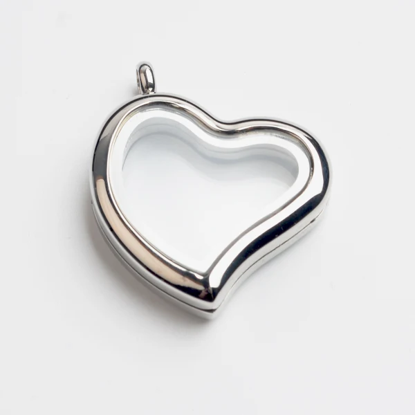 Custom locket photo frame pendant necklace empty glass pendant