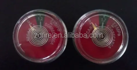 1.2,1.7 manometer,pressure gauge for extinguisher,bourdon tube pressure gauge