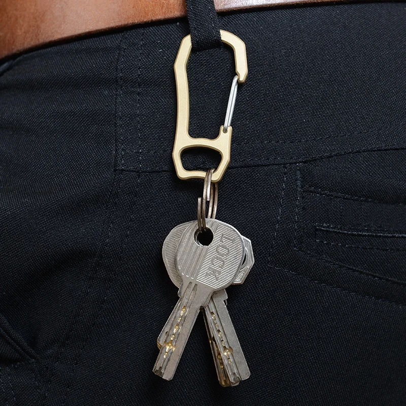 Fashion durable key ring carabiner keychain clip hook brass carabiner clips