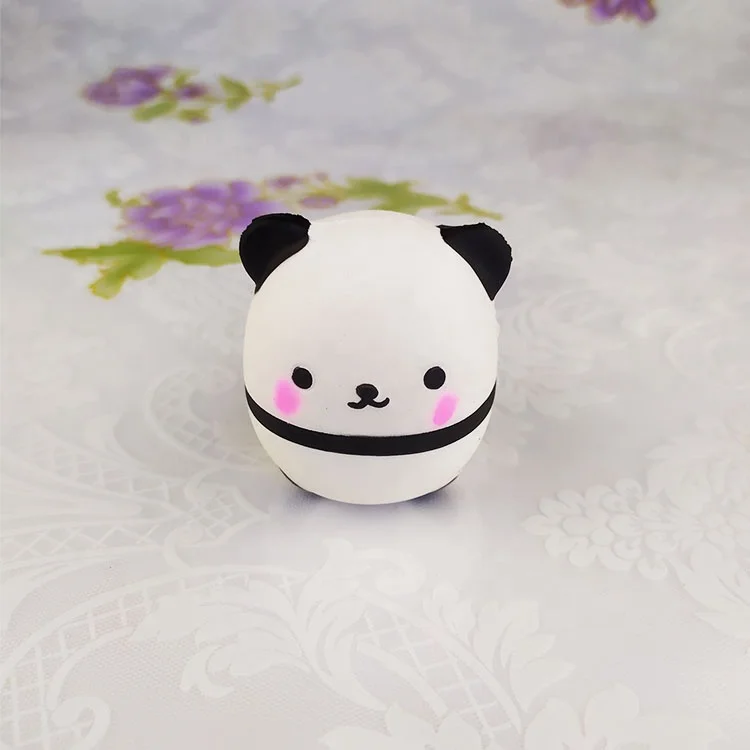 Wholesale Cheap Pu Toys Pu Bouncing Panda Egg Colorful Stress Ball Toys