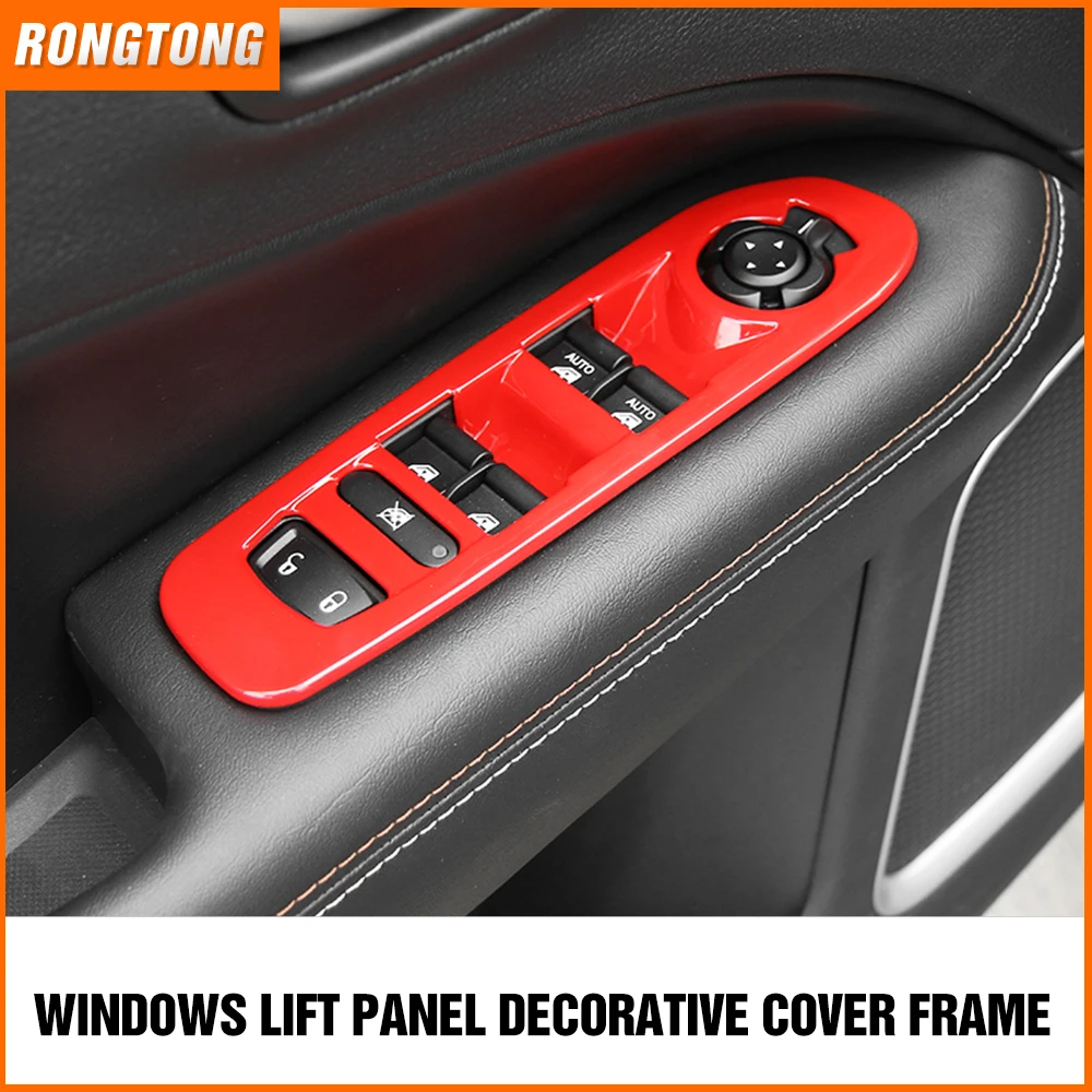 4 Colors for Choice ABS Car Windows Lift Panel Trim for Jeep Cpmass 2017
