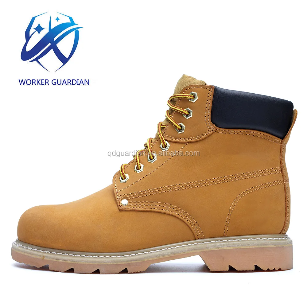 Good Quality Waterproof Nubuck Leather Slipping resistant Outsole Safety Boots With Steel Toe