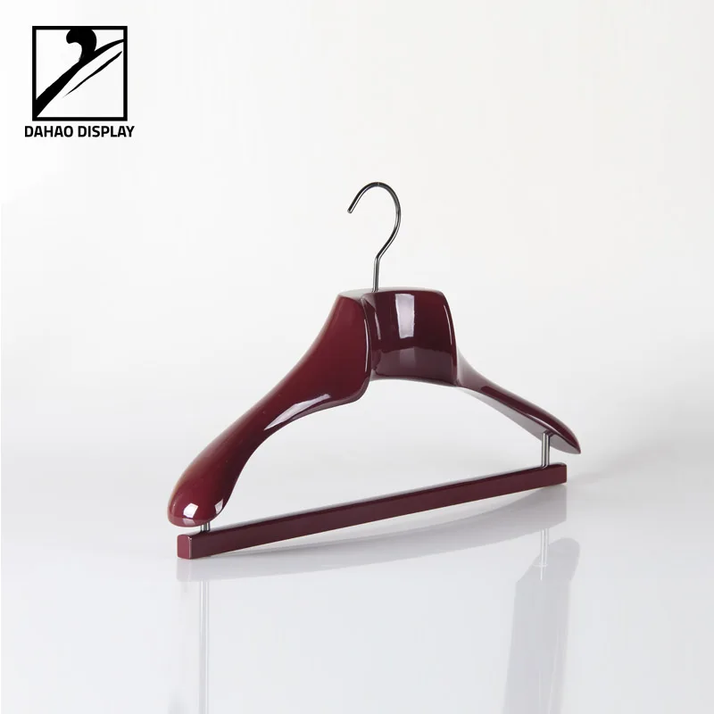 
Custom solid beech wood suit hanger with bar, luxury men dlothes hangers 