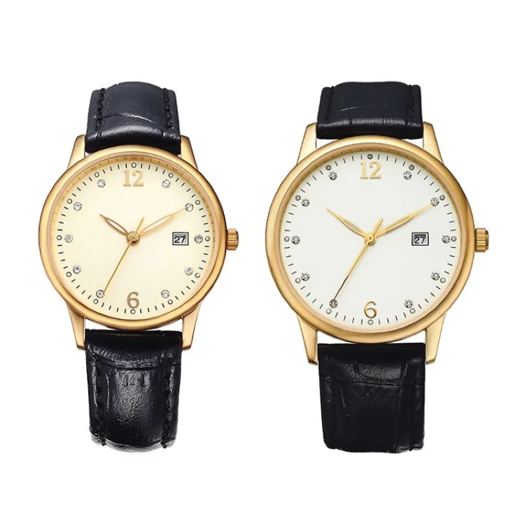OEM Men and Women Wrist Watches Custom Logo Quartz Movement Wristwatches Design  New Style Couple Tungsten Watch