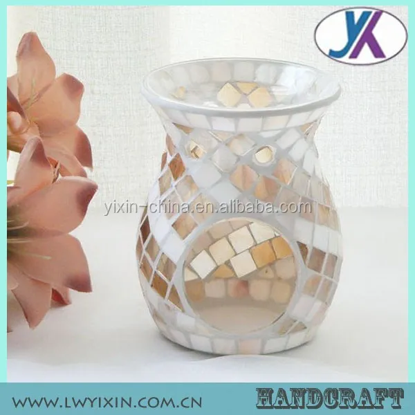 Turkish home decor glass piecing and tempering mosaic incense burner censer