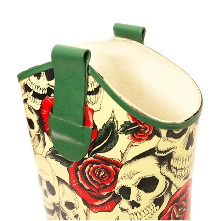 custom print fancy women rubber rain boots