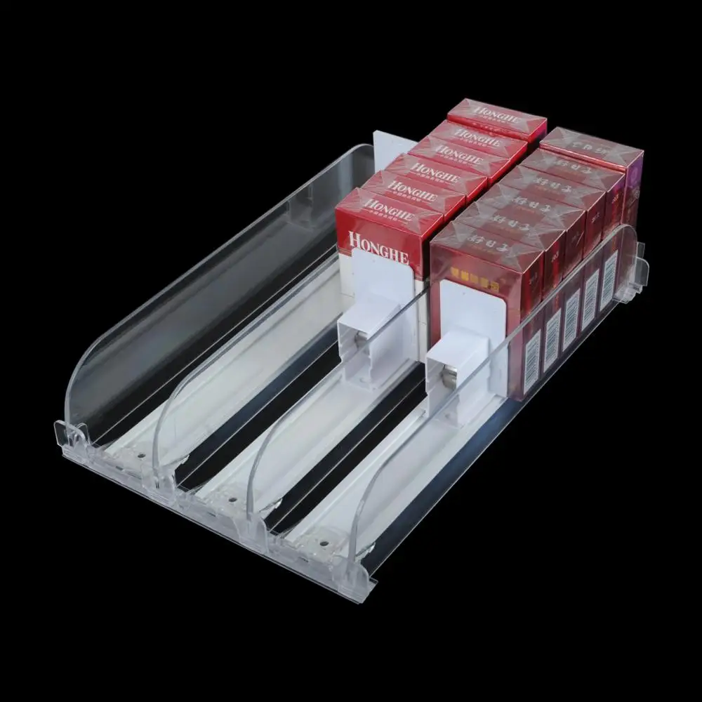 Cheap Price Auto Supermarket Equipment Accessory Store Display Shelf Pusher With Divider