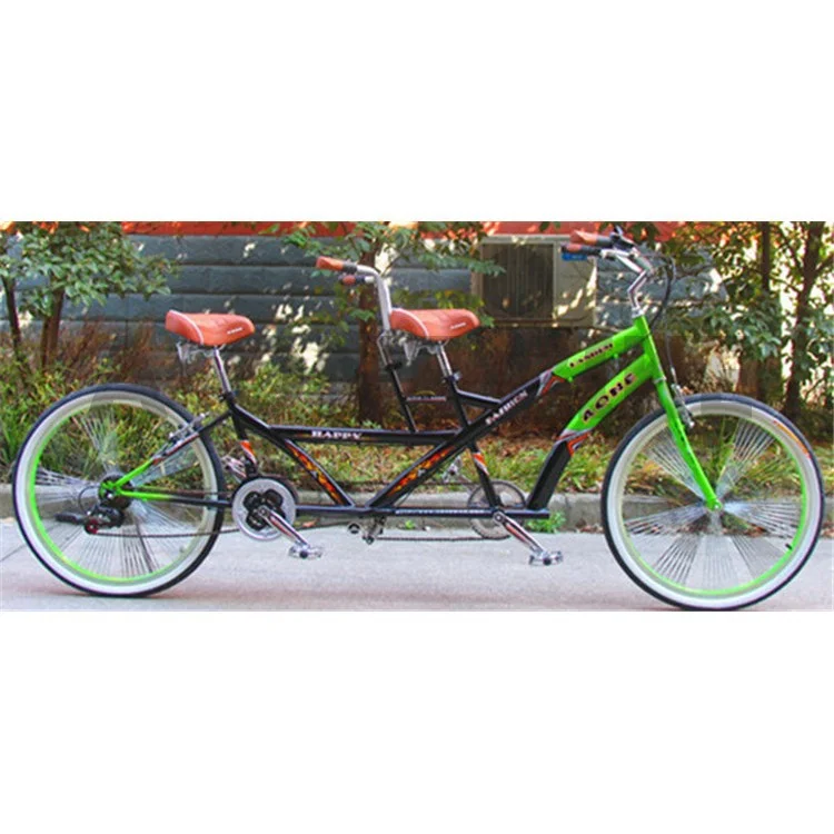 New model 26 inch mountain style tandem bike 18 speed two people bike two seat bike