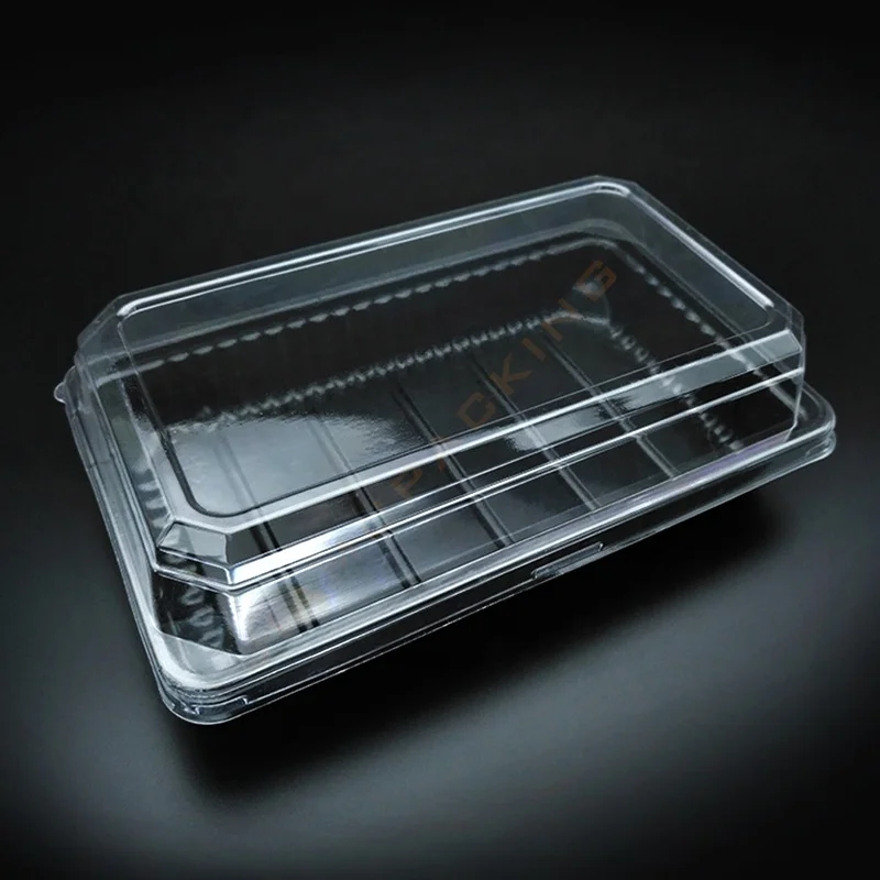 Elegant deli food container biodegradable PP/PGM sushi tray packaging