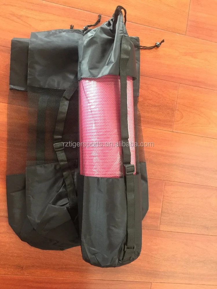 Tiger Sports NBR Yoga Mat with Strap or Net Bag Customized 13mm Extra Thick Nbr Yoga and Exercise Mat Nbr Vinyl Coated Slide Mat