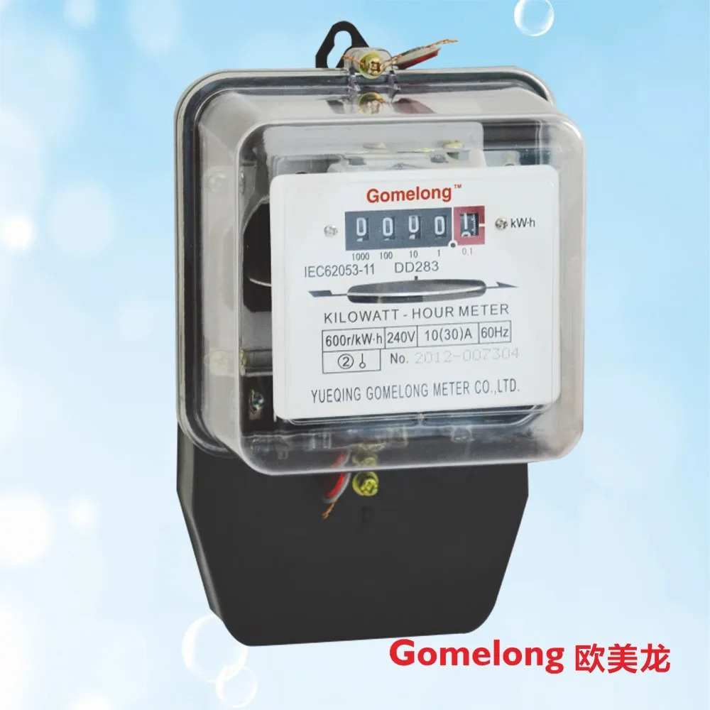 DD28/DD283/DD284 однофазный электромеханический Вт счетчик моточасов