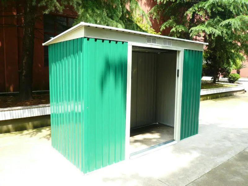 8x4ft pent metal shed