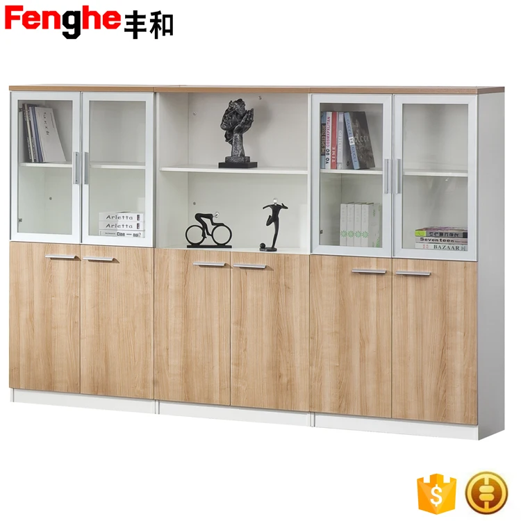 
New Design Modern Office Cabinet glass mobile display bookcase cabinet 