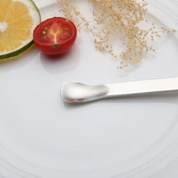 Cute mini hanging stainless steel cutlery set cafe spoon cake fruit fork with holes