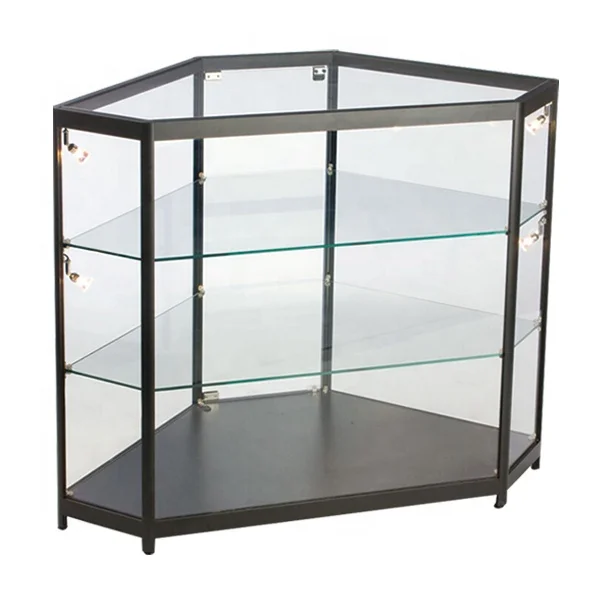 Wholesale metal frame display case for retail shops