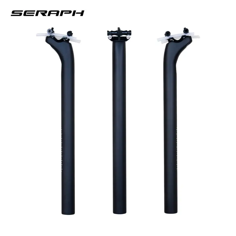 Дорожные велосипеды углерода неудачу Подседельный штырь легкий вес шоссейные гравий Подседельный штырь для горного велосипеда, 400 мм Dia 27,2 мм & 31,6 мм UD матовый со смещением
