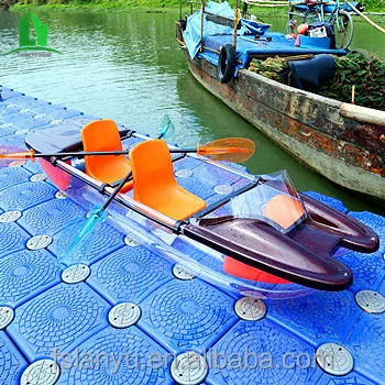 clear canoe flat bottom 2 person kayak sale