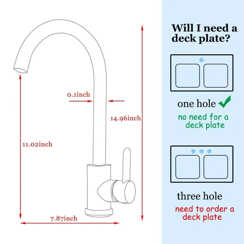 
High Quality Deck Mounted Faucet SS304 kitchen faucet sink taps faucet kitchen kitchen mixer 
