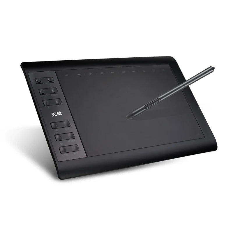 
12 Hot Keys 8192 Levels with Battery-free portable digital USB DRAWING TABLET 