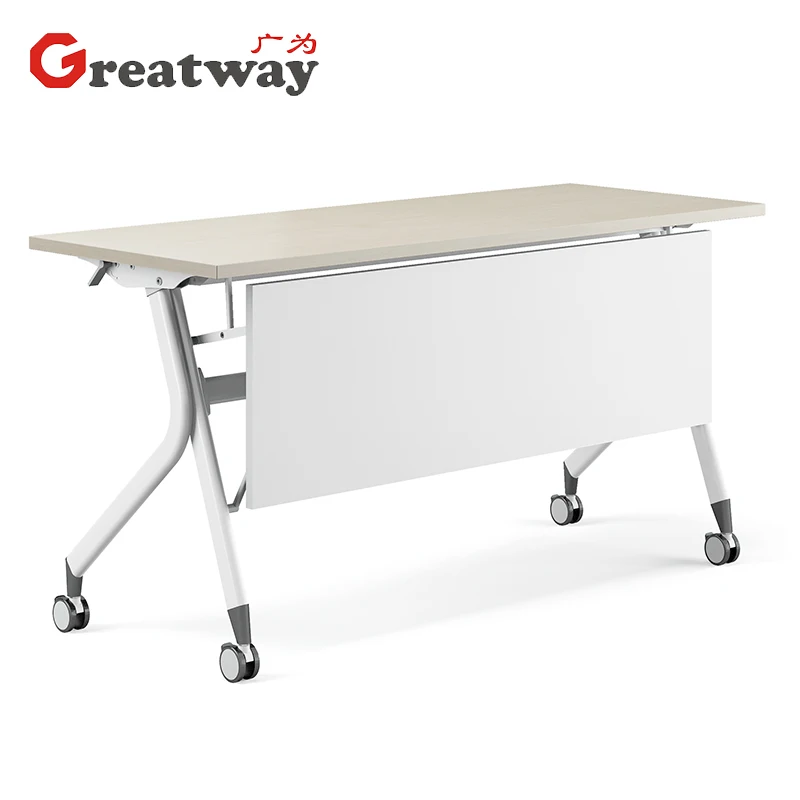 Custom White Modern Iron Executive Furniture Office Desk Home Office Commercial Furniture Metal Foldable School Hotel  Office