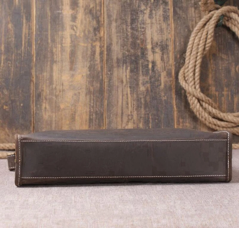 Dreamtop DTG006 hot sale business office laptop handbag vintage young mens briefcase cow leather bag