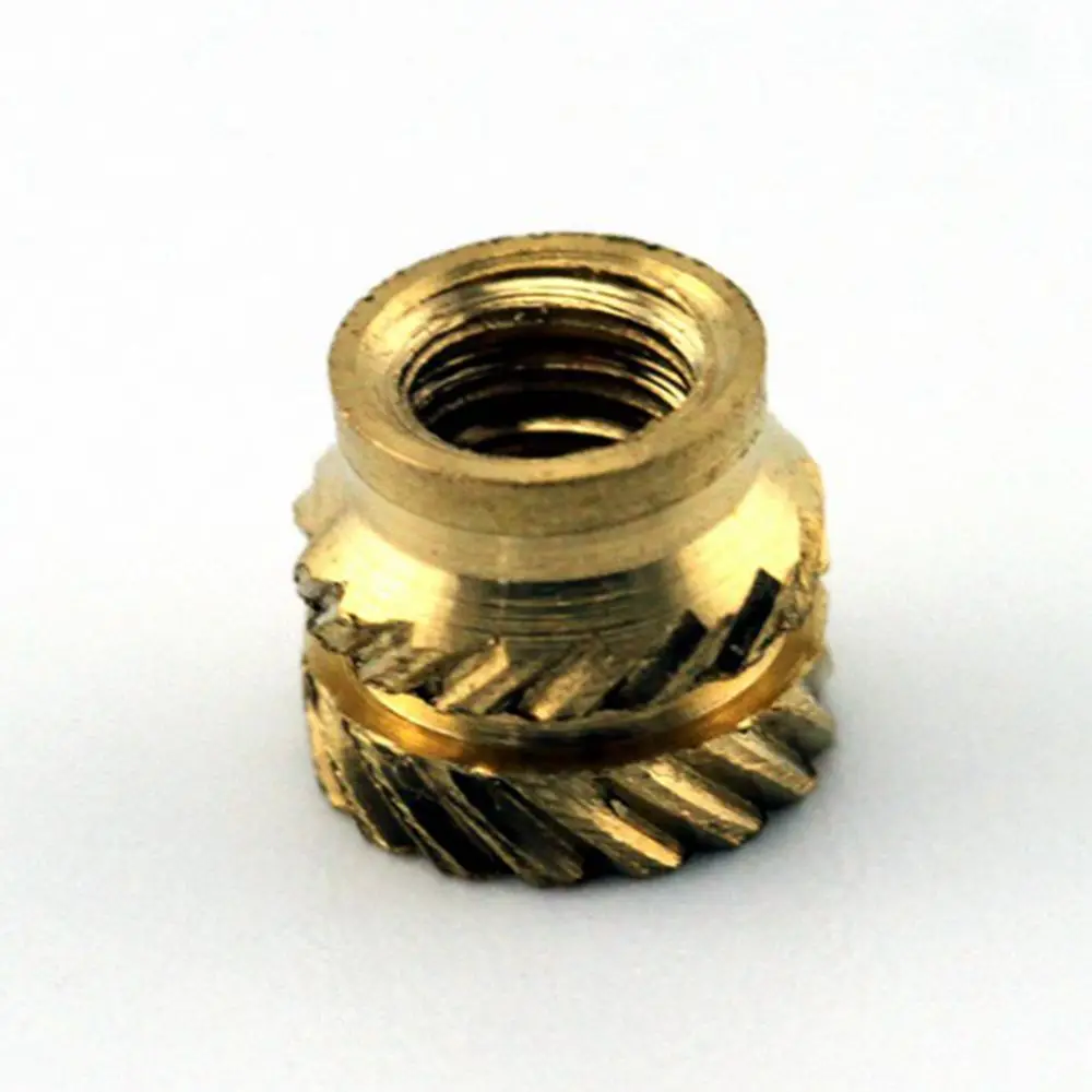High Precision Knurled Brass Micro Welding Nut Threaed Insert For Plastic