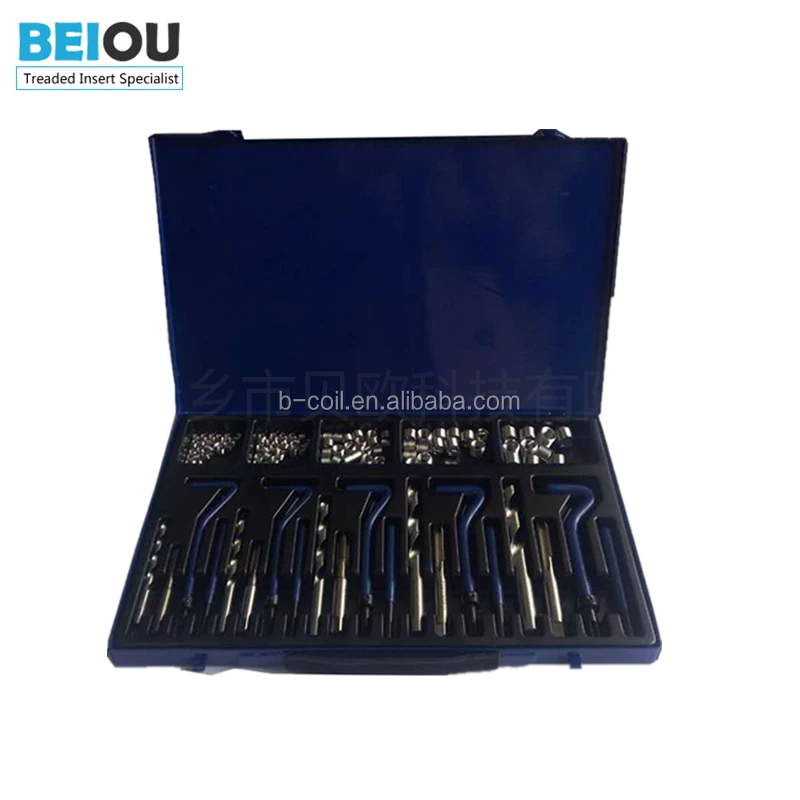 New packing thread inserts installation kit / repair tool drill tap kit | 131pcs thread repair kit