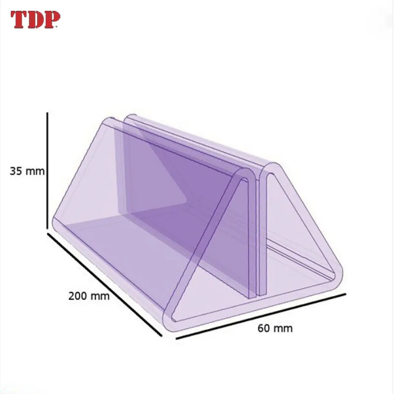 Custom Table Tent Stand Menu Display Holderacrylic Table Name Plate Holders Acrylic Price Tag Holder Clear Custom Logo 200pcs