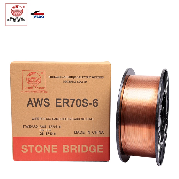 Factory supply good price arame mig STONE BRIDGE BRAND co2 Welding wire AWS ER70S-6 copper welding wire
