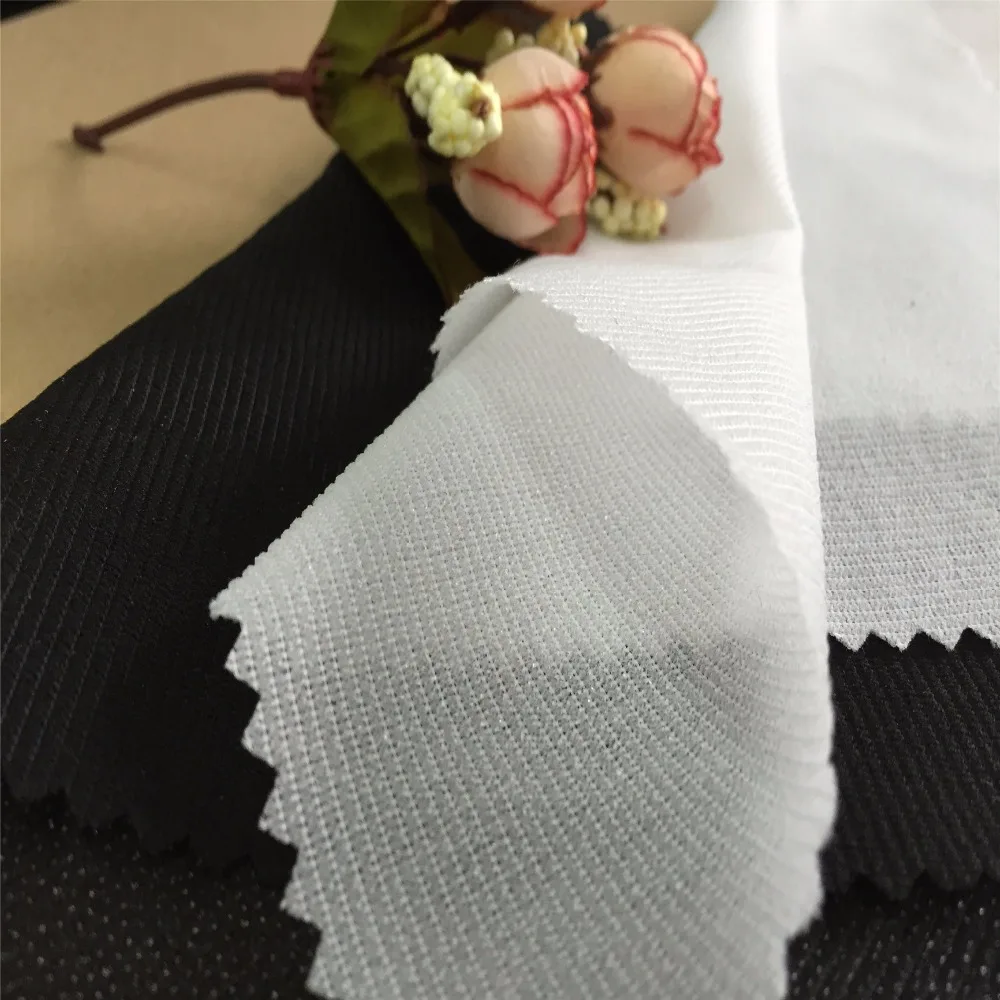 dot fuse woven fusible interlining interfacing fabric for garment by Karl Mayer warp knitting machine