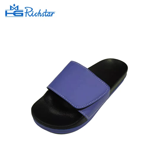 
PU ladies slipper design with hook and loop on the upper 