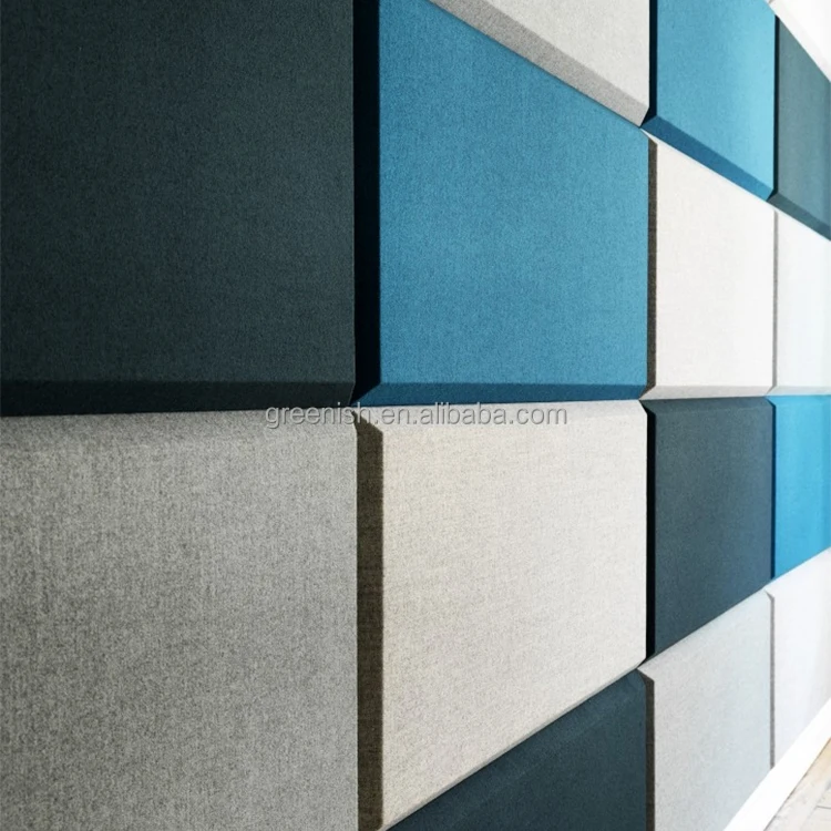 Colorful And Decorative 100% PET Acoustic Solid Wall Panel In Factory