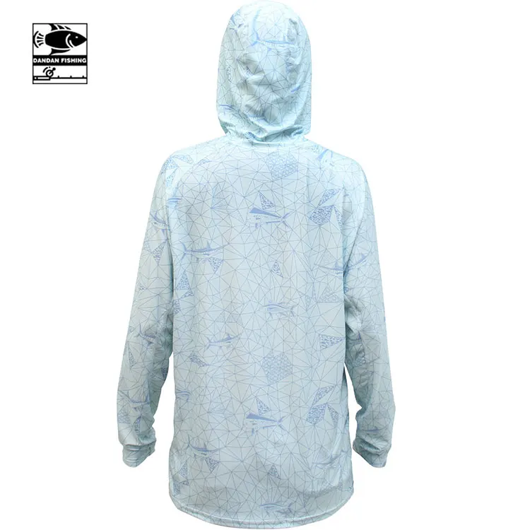 Мужские изготовленным на заказ логосом с длинными рукавами рубашка на открытом воздухе три панель капот с подтяните гетры шеи для рыбалки