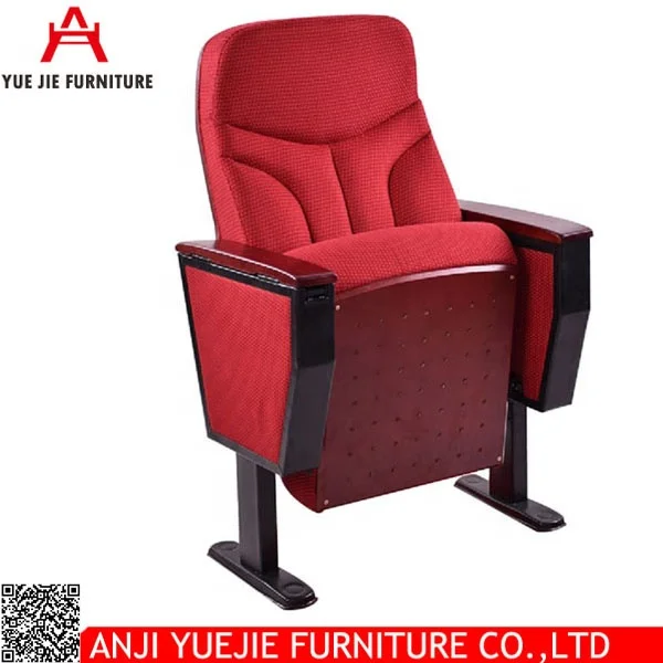 Auditorium Church Chair Cover Blue Fabric