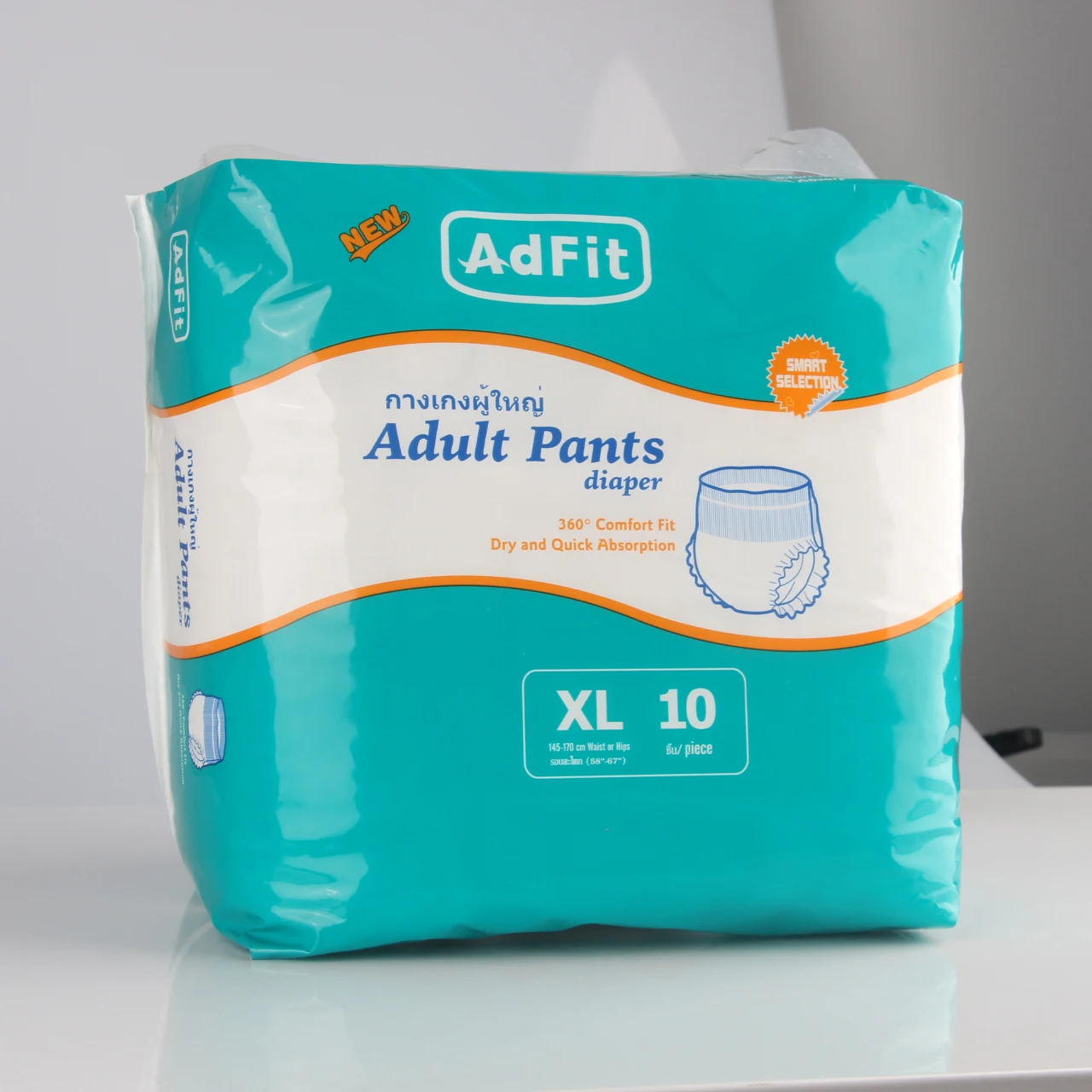 Мягкие дышащие подгузники Adfit XL 10, одноразовые подгузники для взрослых для пожилых людей