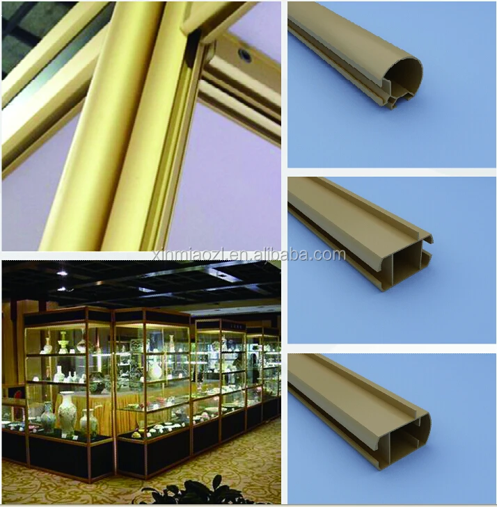 Nice jewelry display showcase profile jewelry store showcase aluminium profile for showcase