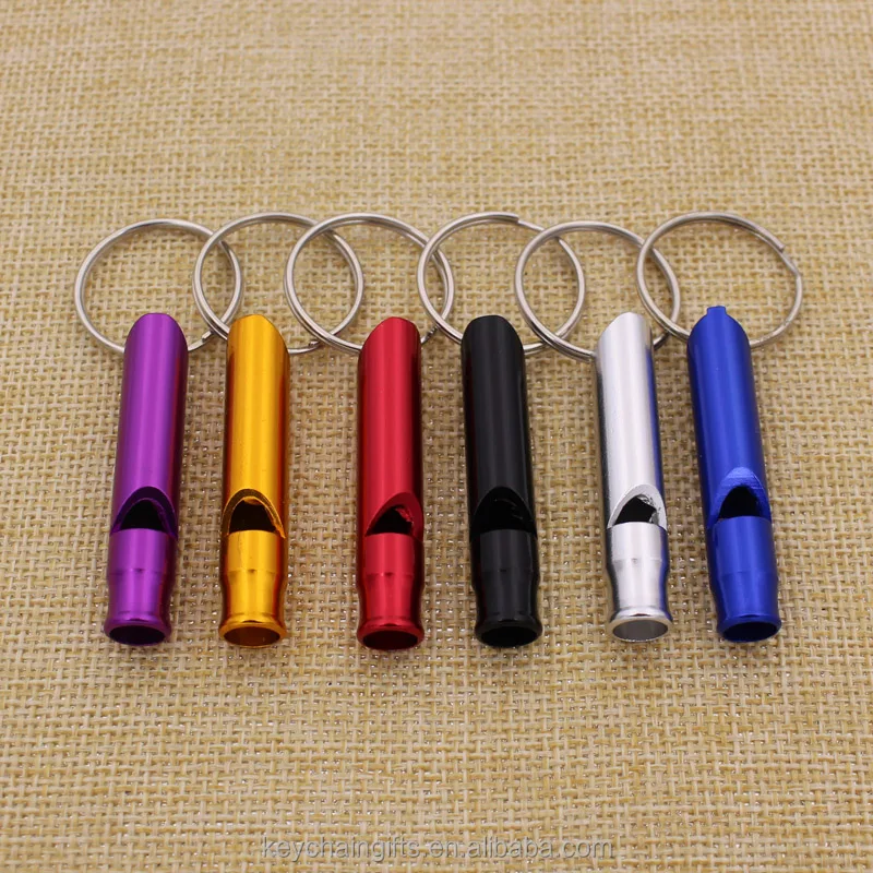 Custom colorful metal whistle keychain train whistle wholesale