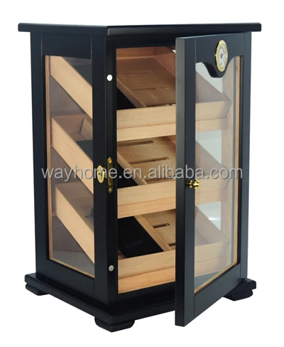 150 CT Wooden Cigar Cabinet Black Bubinga