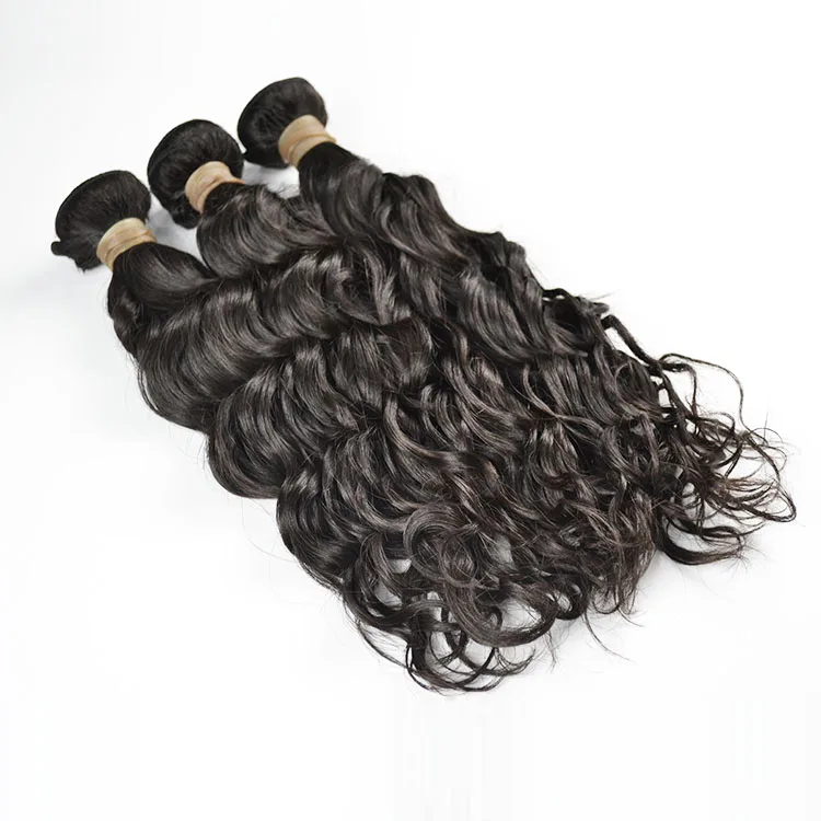 Factory wholesale Water Wave Salt And Pepper Human Hair Extensions