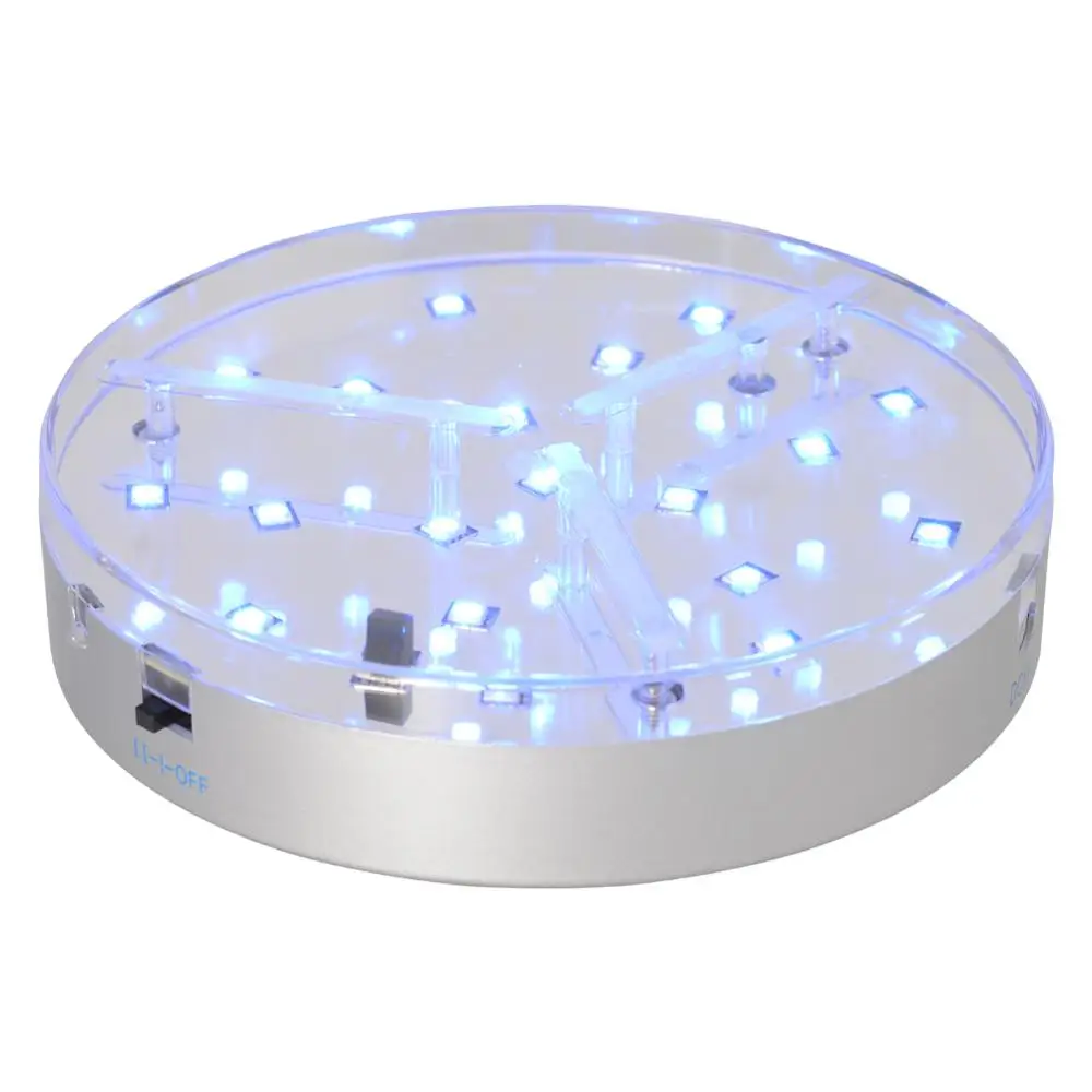 KITOSUN 6inch Remote Controlled RGB Rechargeable Round LED Centerpiece Light Base Coaster for Smoking Shisha Hookah Lighting