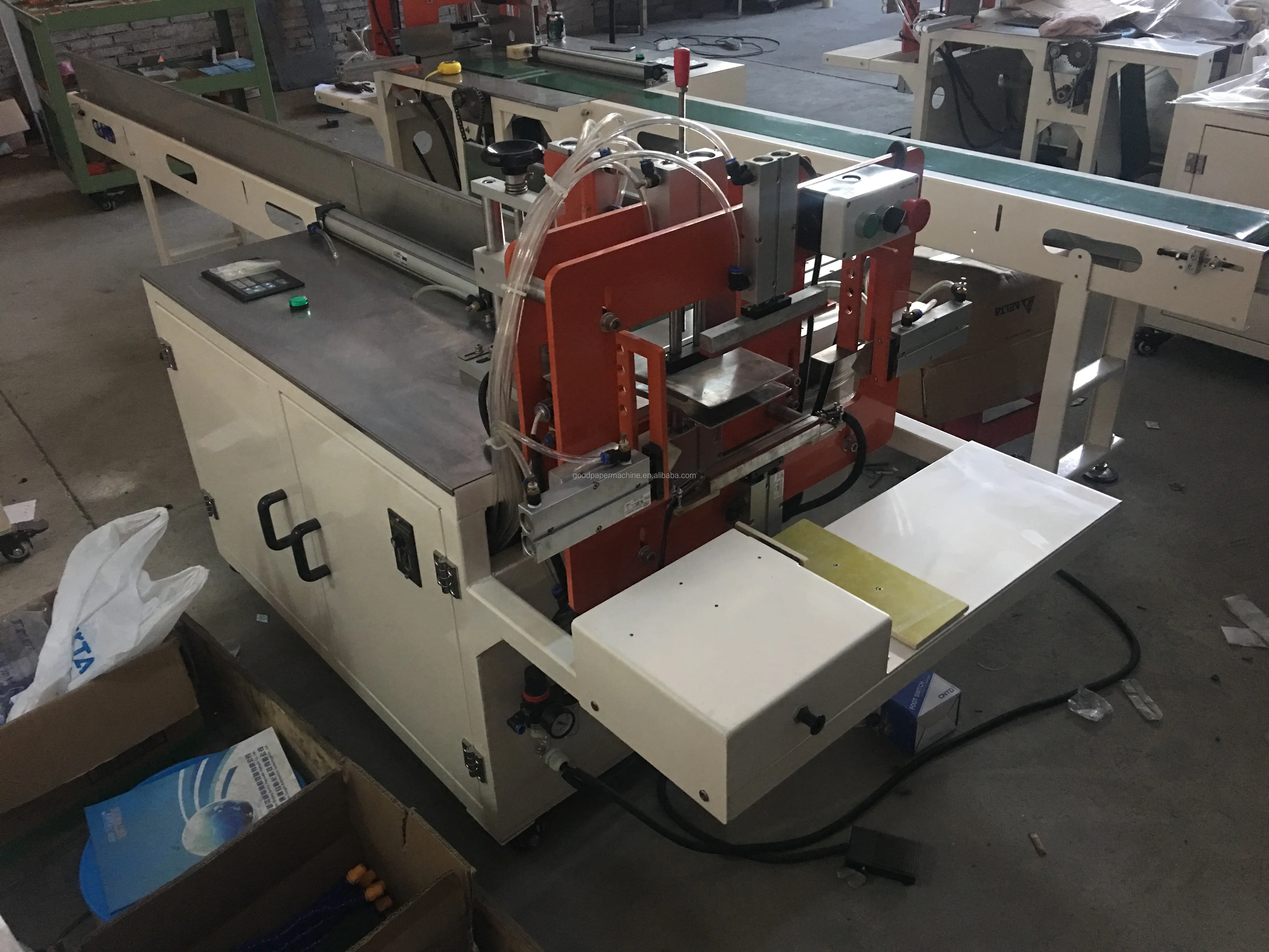 Semi automatic plastic bag facial tissue napkin paper package sealed machine