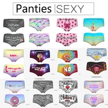 Sim Papai Palavras amor rosa 3D Impressão rosa Calcinha Sexy Cuecas Calcinha lingerie Intimates Roupa Interior Das Mulheres do sexo feminino
