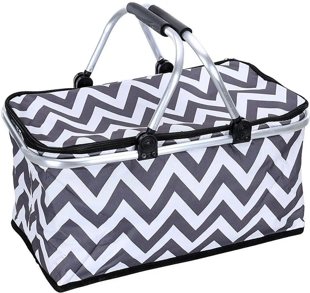 Alibaba online shopping cooler bag fold up with fabric baskets