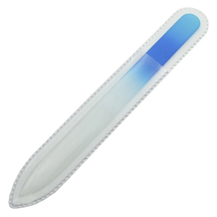 Customized Logo Glass Nail File in PVC Case Sleeve
