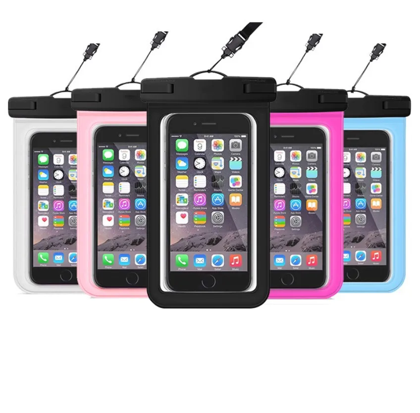 Water proof cell phone bag PVC waterproof phone case for iphone X Xs Xr mobile phone bags cases