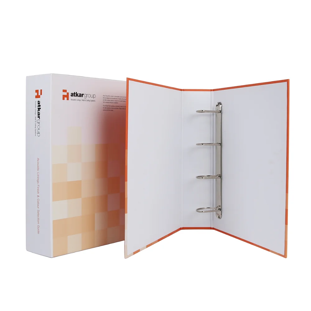 Customized Office Supplies A4 Hardcover 4 d Ring Binders 4 Inch Printed logo Paper Cardboard File Box Stationery File Folder